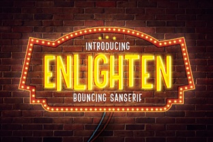 Enlighten: A Nostalgic Display Font for Eye-Catching Campaigns