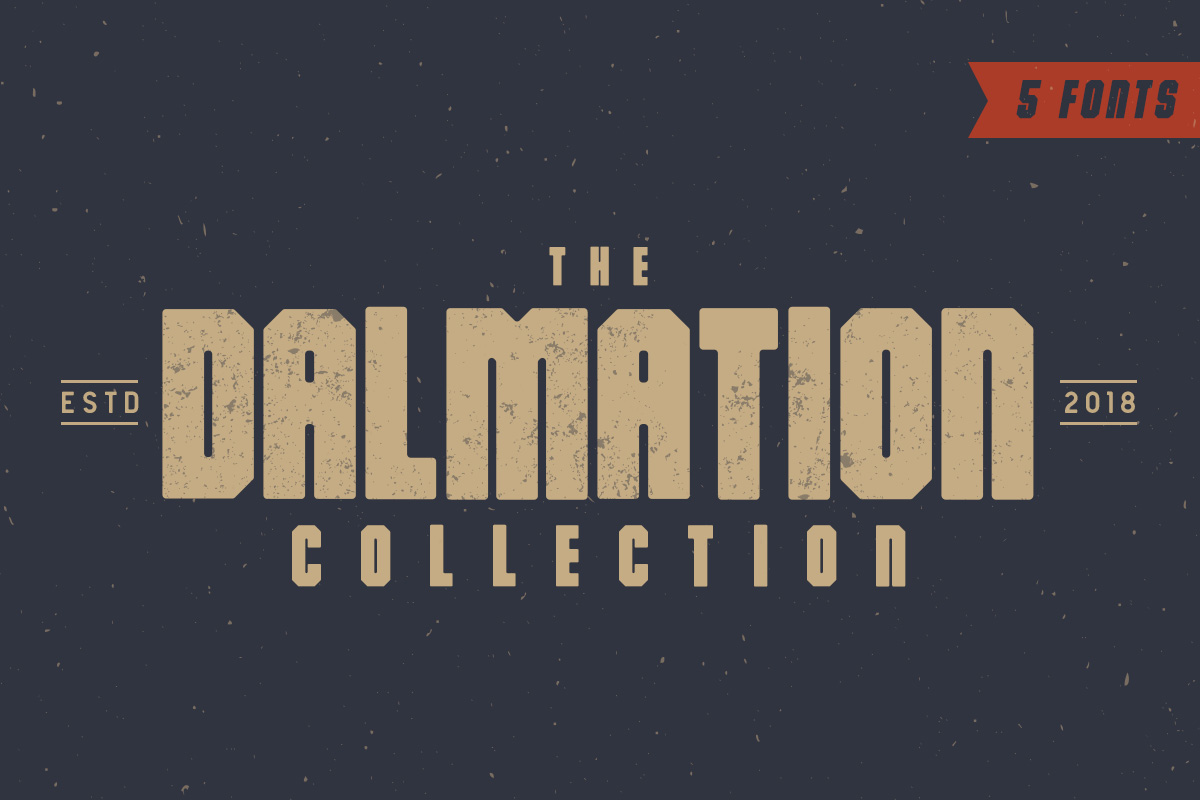 The Dalmation Font: A Bold Vintage Typeface for Crafters