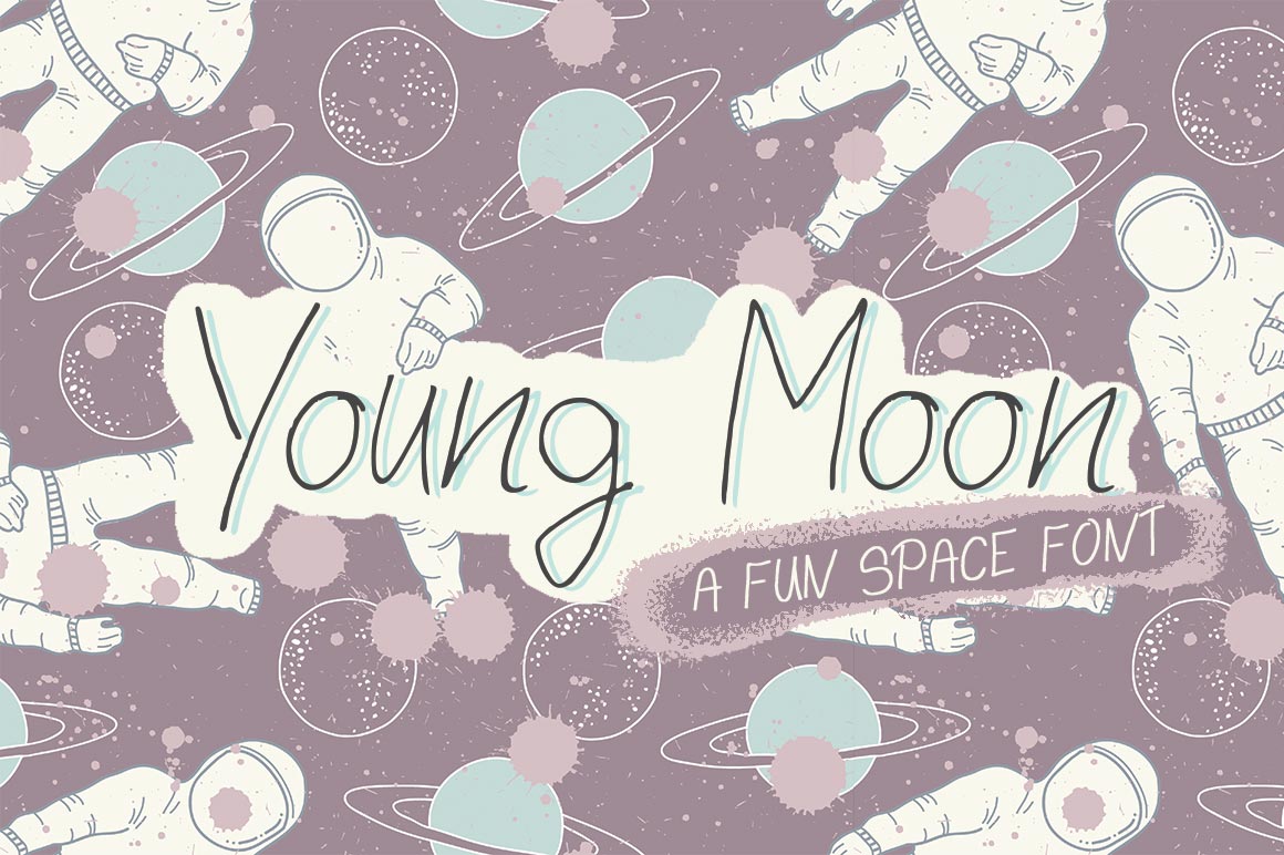 Young Moon Font: A Handwritten Display Typeface for Crafters